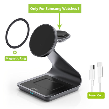 TriCharge Pro – 3-in-1 Fast Wireless Charger for Samsung S Series