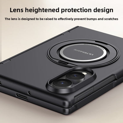 Luxury Magnetic Ring Stand Case with Hand Strap & Kickstand for Samsung Galaxy Z Fold