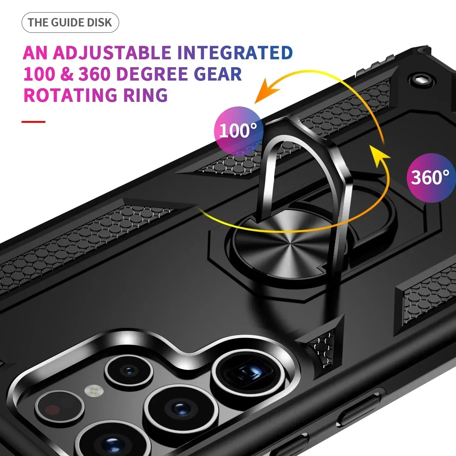 Shockproof S24 Ultra Case with with Metal Ring Bracket - Odin case