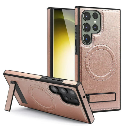 Samsung Galaxy S24 Case Leather Magnetic with Kickstand - Odin case