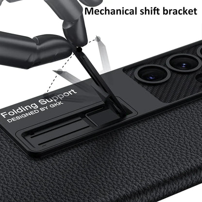 Ultra Thin Leather S24 Ultra Case with Bracket - Odin case