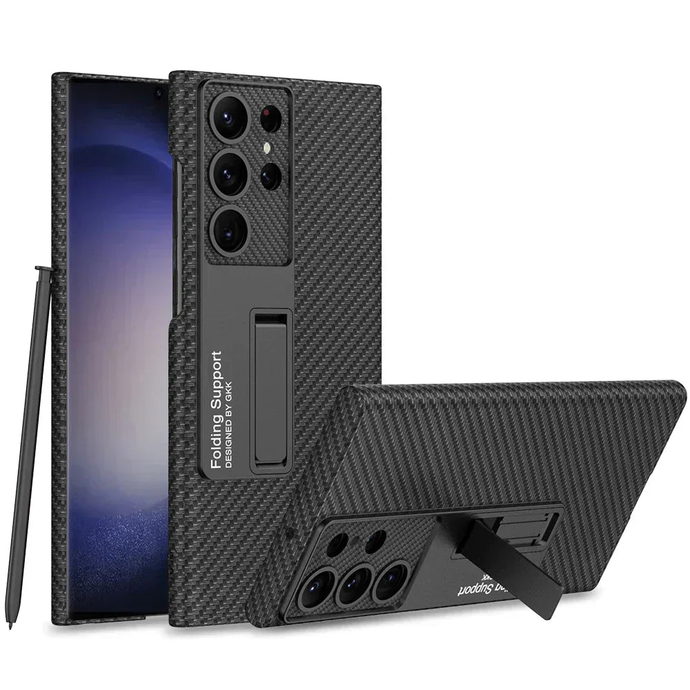 Ultra Thin Leather S24 Ultra Case with Bracket - Odin case