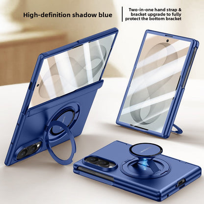 Luxury Magnetic Ring Stand Case with Hand Strap & Kickstand for Samsung Galaxy Z Fold