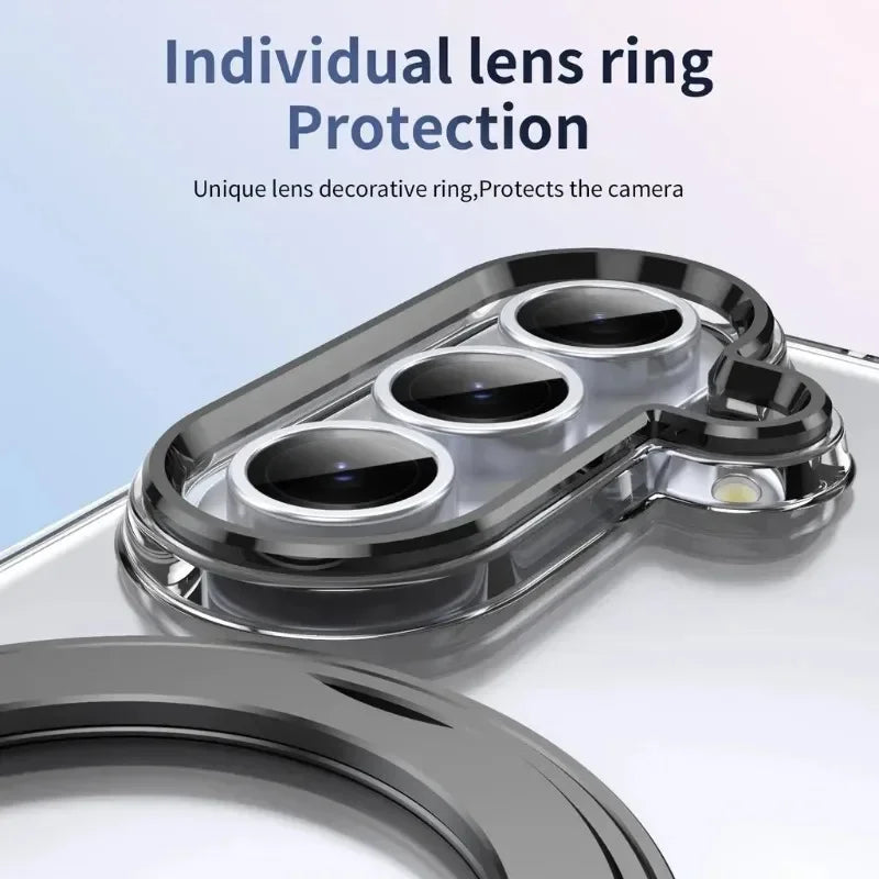 FlexShield Ring – Clear MagSafe Kickstand Case for Galaxy Z Fold Series